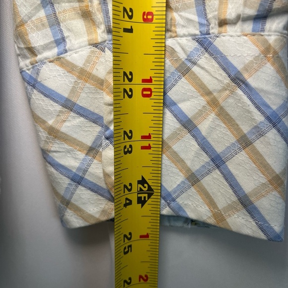 English Laundry John Lennon Button Down Shirt L 100% Cotton Blue Yellow Imagine - Picture 15 of 16